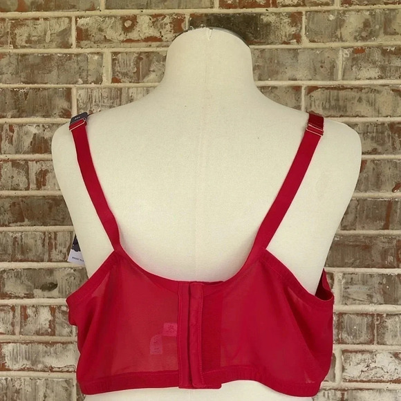 Cacique Red Boost Plunge Appliqué  Underwire Bra - Picture 9 of 13